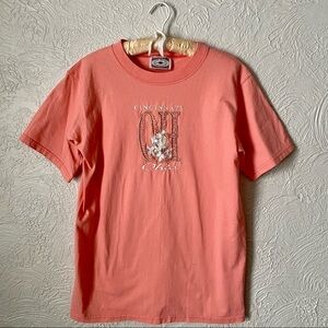 Oversized Graphic Cotton T-Shirt Vintage Cincinnati Ohio Pink